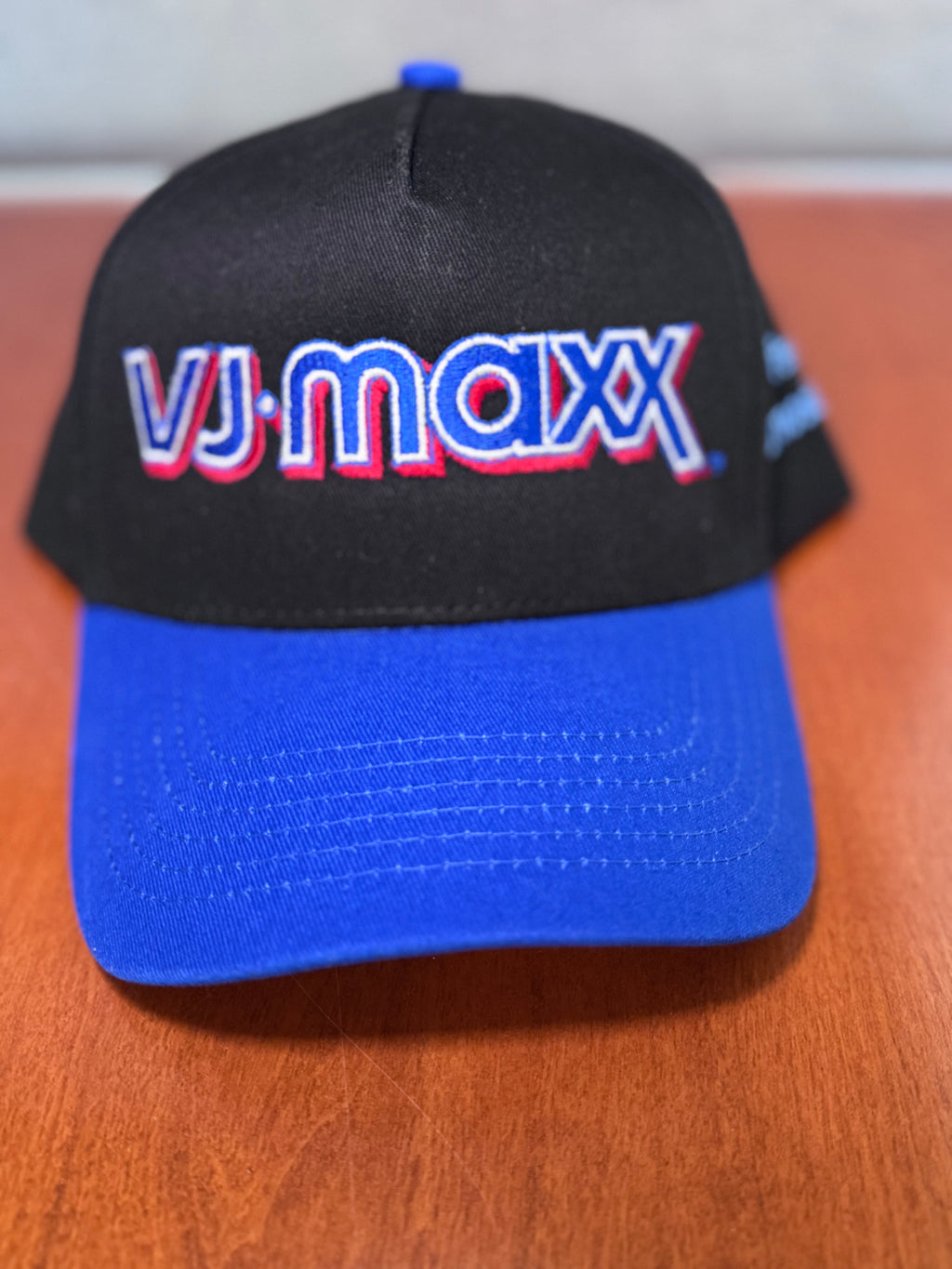 ORIGINAL VJ MAXX™ EMBROIDERED Hat – Black/Blue Snapback
