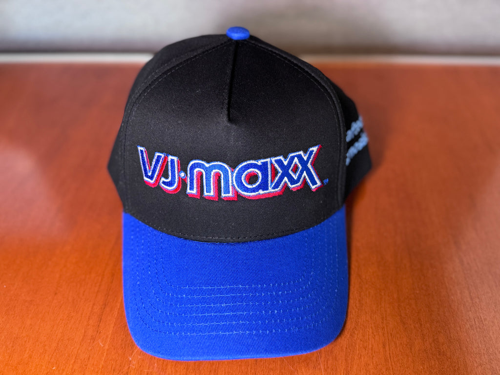 ORIGINAL VJ MAXX™ EMBROIDERED Hat – Black/Blue Snapback