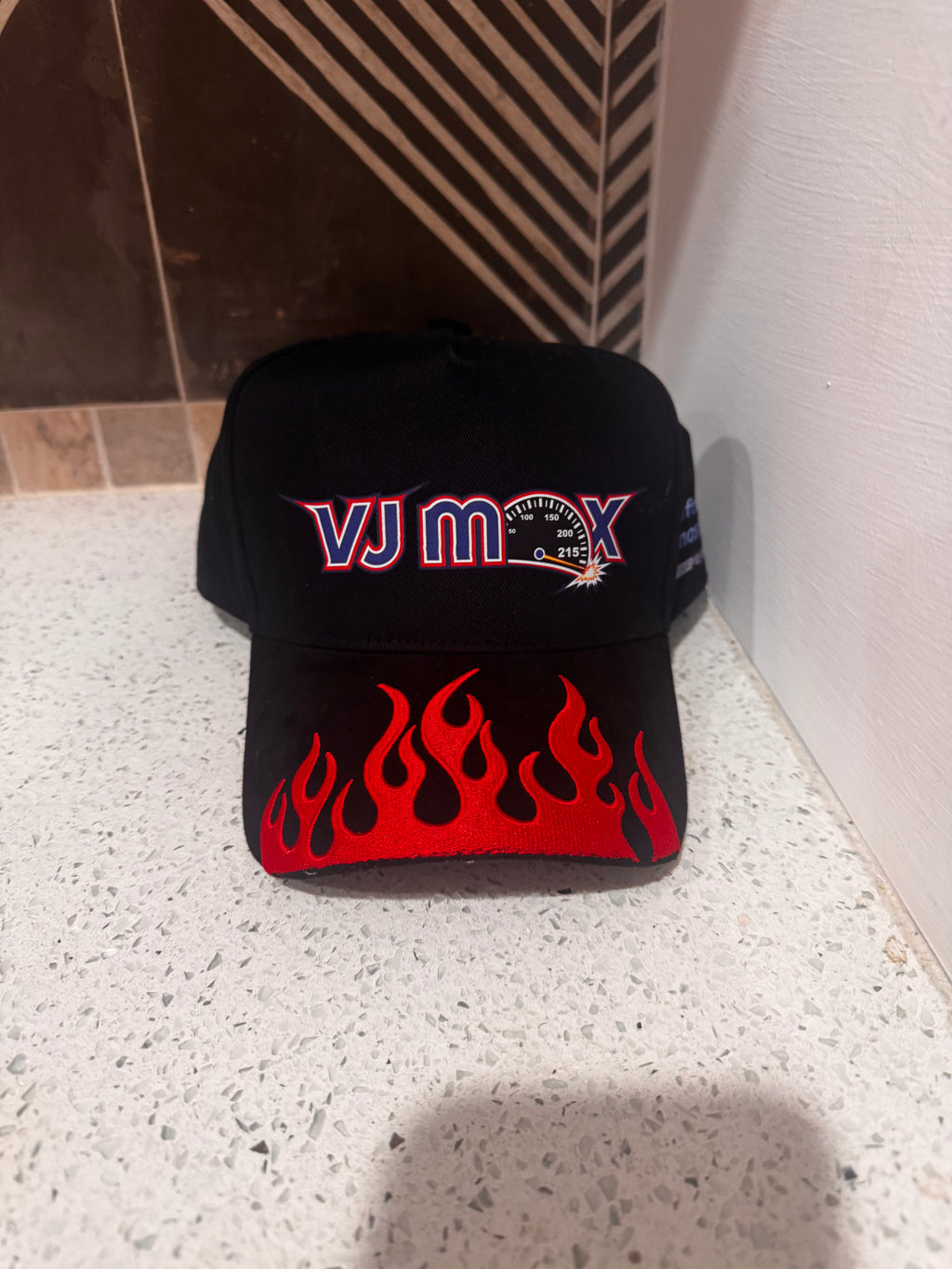 VJ MAX™ "Speedometer" "Flames" Snapback Hat
