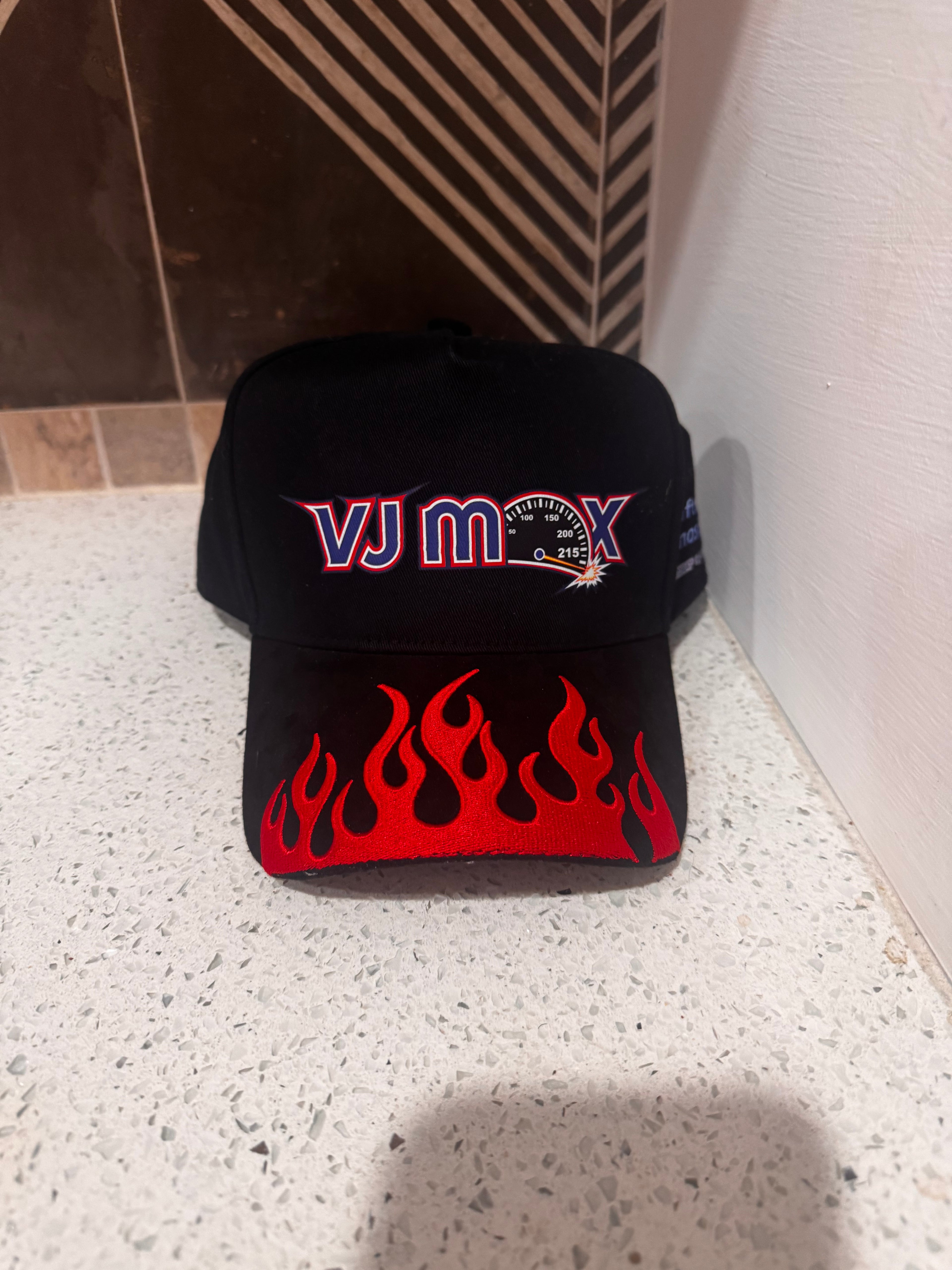 VJ MAX™ "Speedometer" "Flames" Snapback Hat
