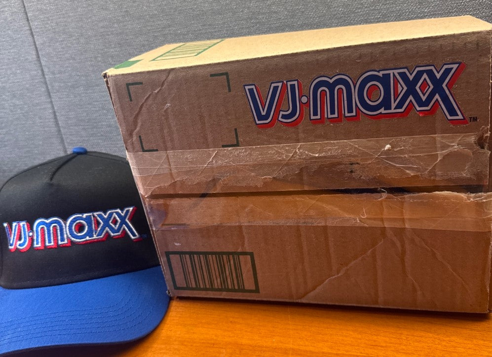 ORIGINAL VJ MAXX™ EMBROIDERED Hat – Black/Blue Snapback